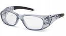 Nylon and Polycarbonate 2.0 Magnification Top Insert Reader Glasses in Translucent Grey Frame and Clear Lens
