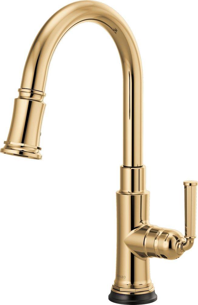 Brizo Polished Gold Single Handle Pull Down Touch Activated Kitchen Faucet 