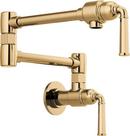 Two Handle Lever Pot Filler in Polished Gold