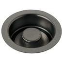 1-11/16 x 4-1/2 in. Brass Disposer Flange and Stopper in Black Stainless