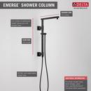 Delta Faucet Matte Black No Handle Multi Function Shower System 