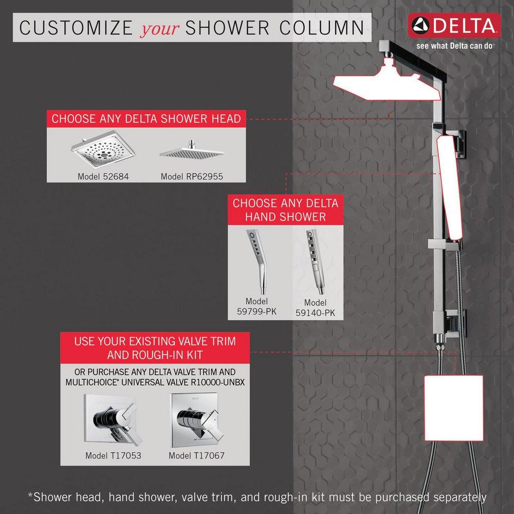Delta Faucet Venetian Bronze No Handle Multi Function Shower System 