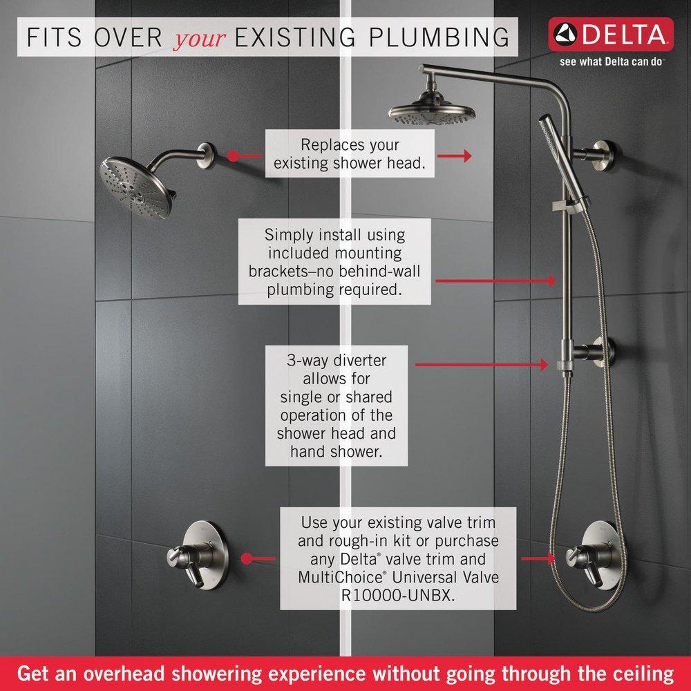 Delta Faucet Venetian Bronze No Handle Multi Function Shower System 