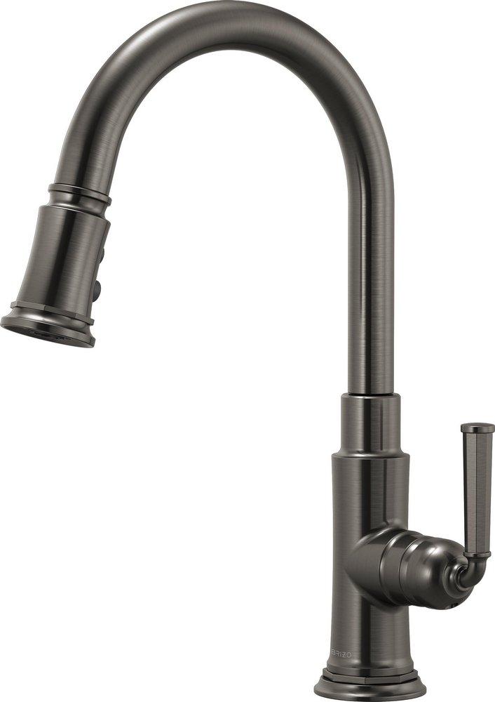 Brizo Luxe Steel Monoblock Single Handle Pull Down Kitchen Faucet 