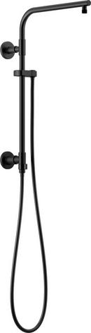 18 in. Shower Rail with Hose in Matte Black