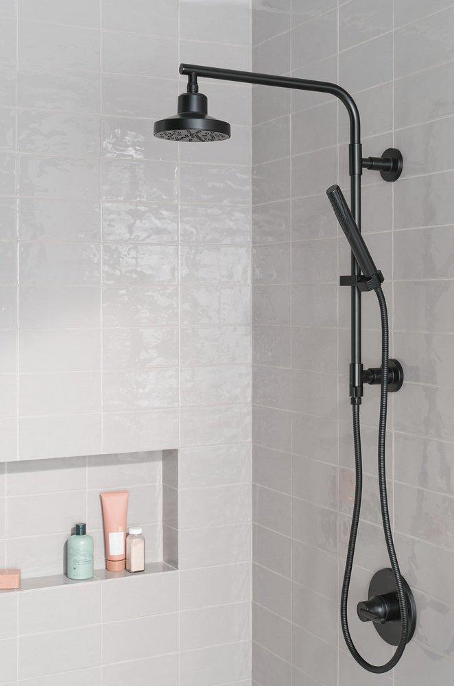 Delta Faucet Matte Black No Handle Multi Function Shower Column Kit 