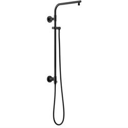 26 in. Shower Rail with Hose in Matte Black
