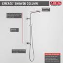 Delta Faucet Matte Black No Handle Multi Function Shower System 