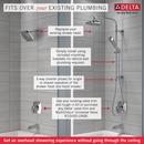 Delta Faucet Matte Black No Handle Multi Function Shower System 