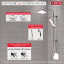 Delta Faucet Matte Black No Handle Multi Function Shower System 