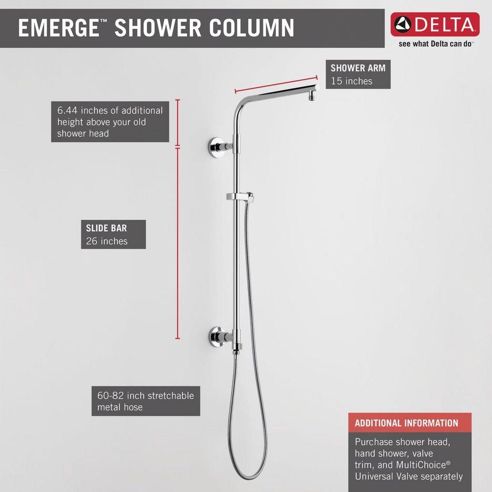 Delta Faucet Matte Black No Handle Multi Function Shower System 