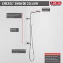 Delta Faucet Matte Black No Handle Multi Function Shower System 