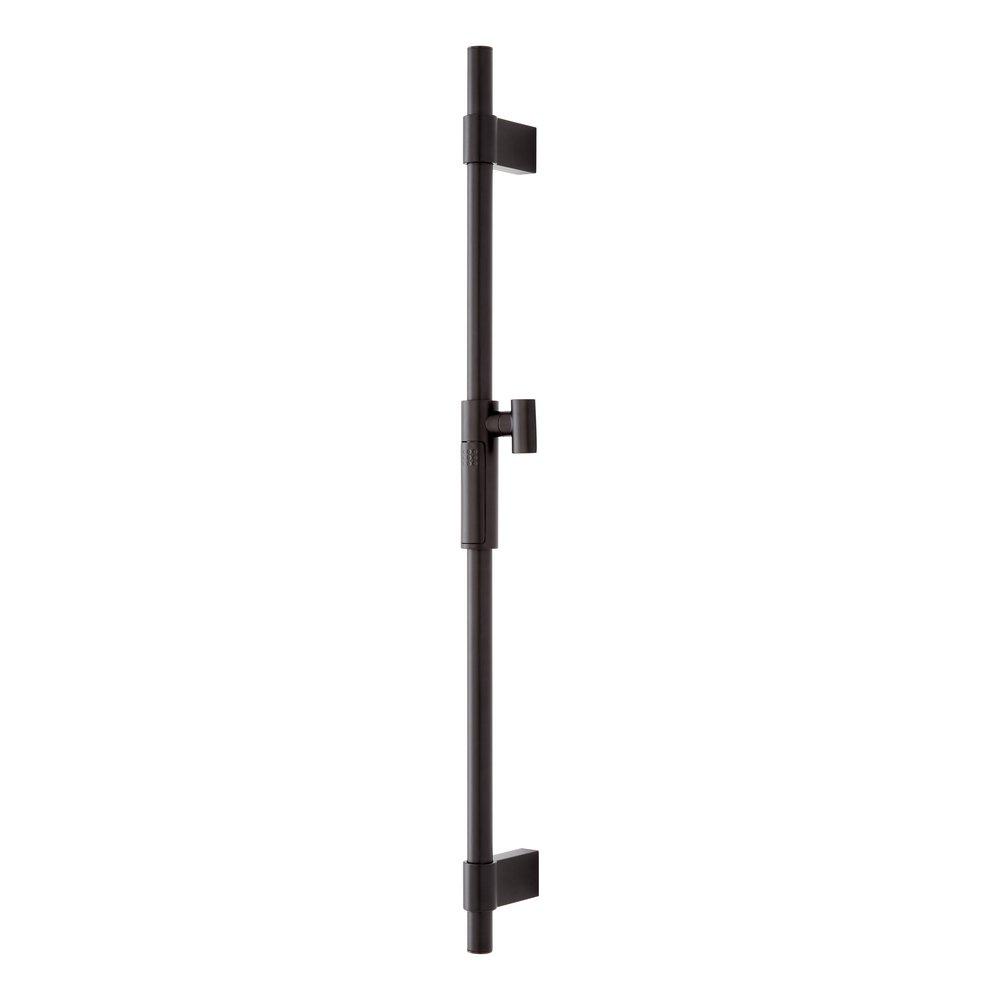 Signature Hardware Matte Black 3 in. Shower Rail 