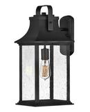 100W 1-Light 19 in. Outdoor Wall Sconce in Textured Black