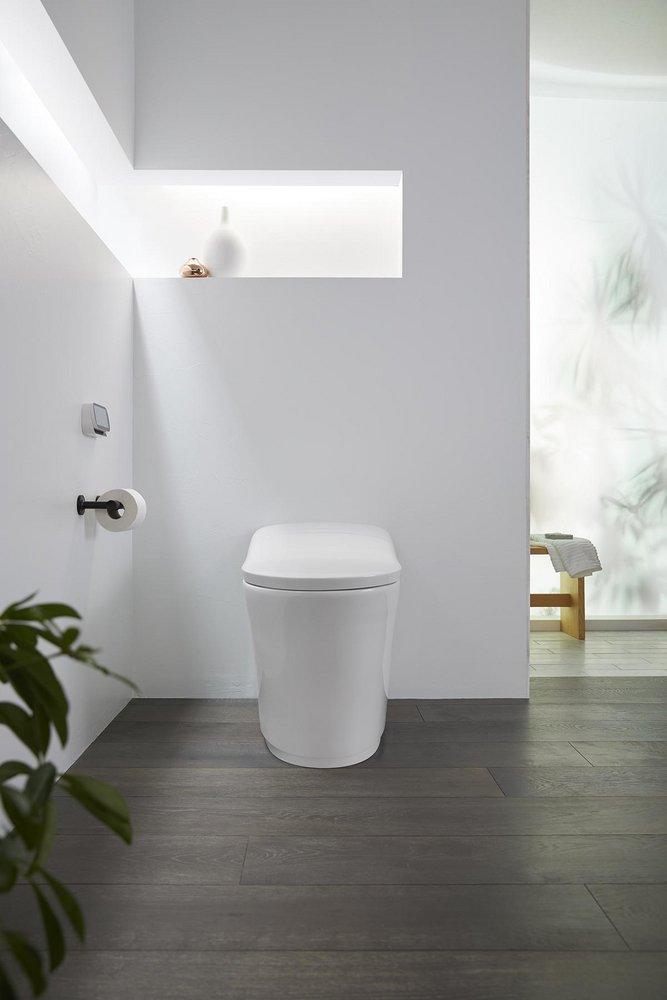 KOHLER White 0.87 gpf Elongated Floor Mount One Piece Toilet 