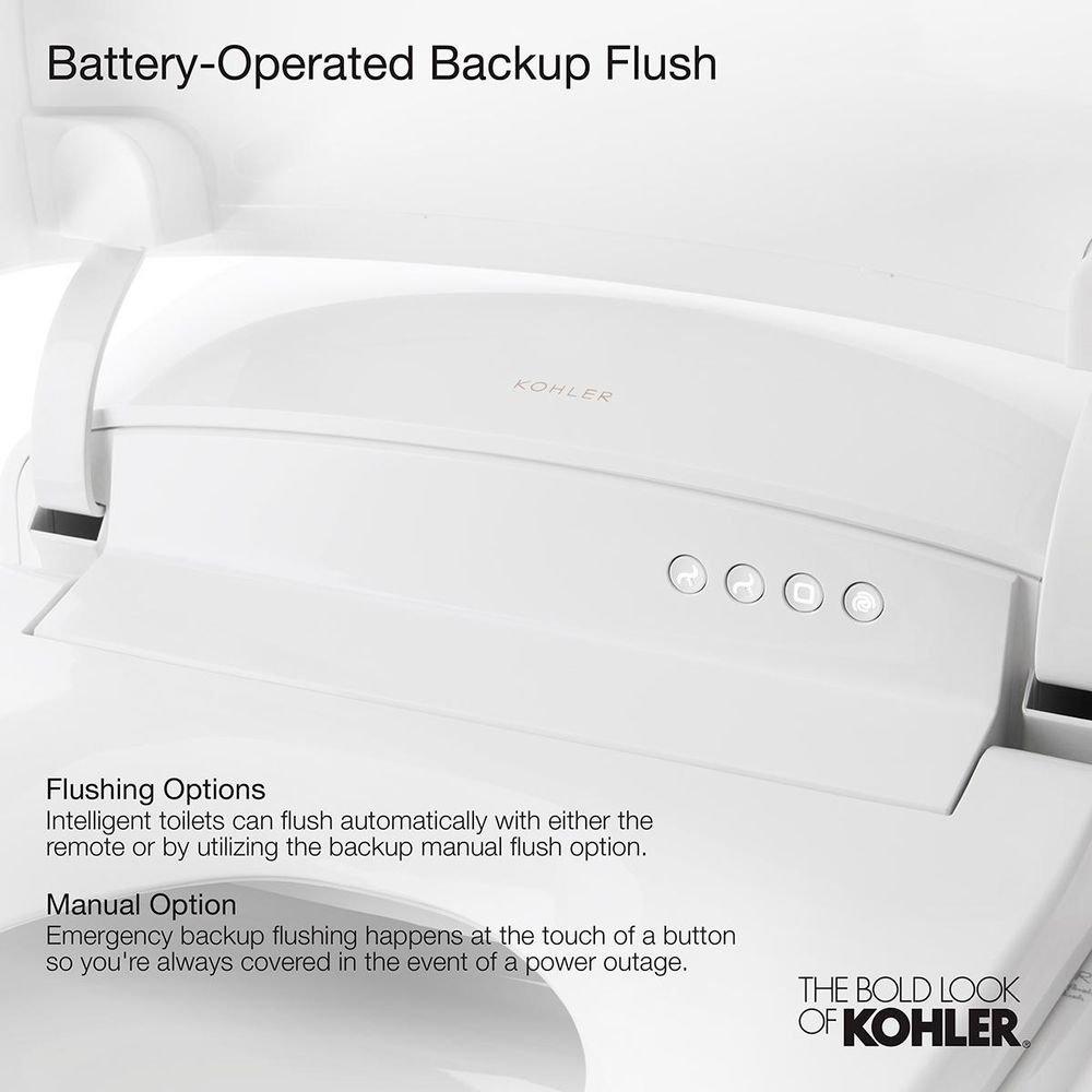 KOHLER White 0.87 gpf Elongated Floor Mount One Piece Toilet 