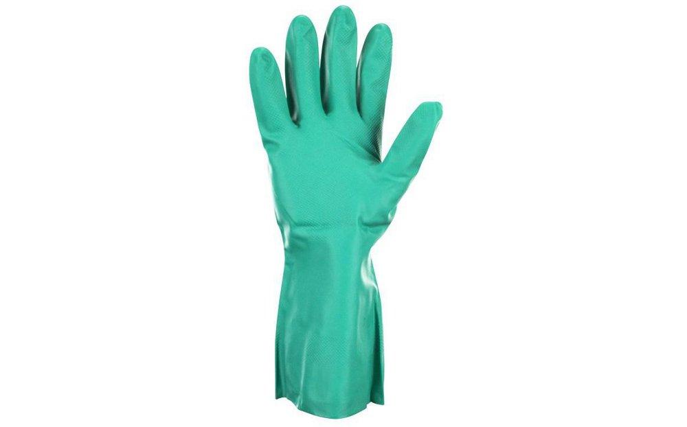 SAS Safety Green 15 mil Nitrile Rubber Reusable Glove in Green 