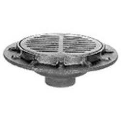 6 in. No Hub Cast Iron Round  Floor Drain