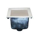Zurn White 8-7/8 x 8-7/8 x 8 in. Floor Mount Cast Iron Floor Sink 