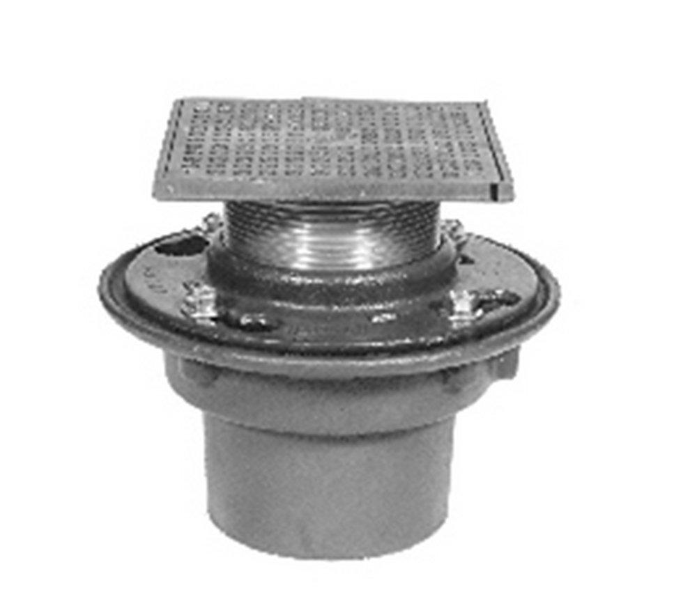 Zurn Nickel No Hub Cast Iron Polished Nickel Bronze Floor Drain 