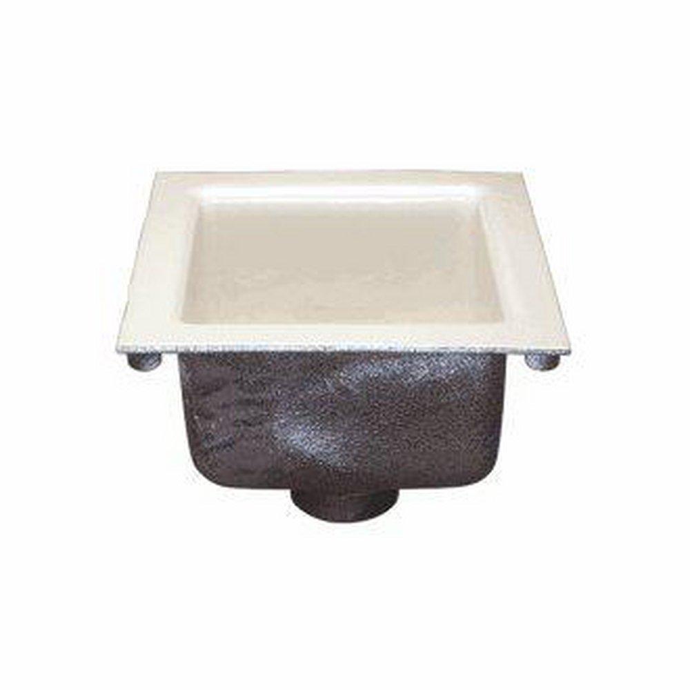 Zurn White 8-7/8 x 8-7/8 x 6 in. Floor Mount Cast Iron Floor Sink 