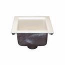 Zurn White 8-7/8 x 8-7/8 x 6 in. Floor Mount Cast Iron Floor Sink 