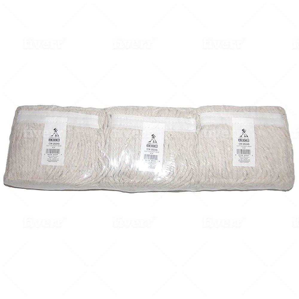 Abco 24 oz. Cotton Cut-end Mop Head (Pack of 3) 
