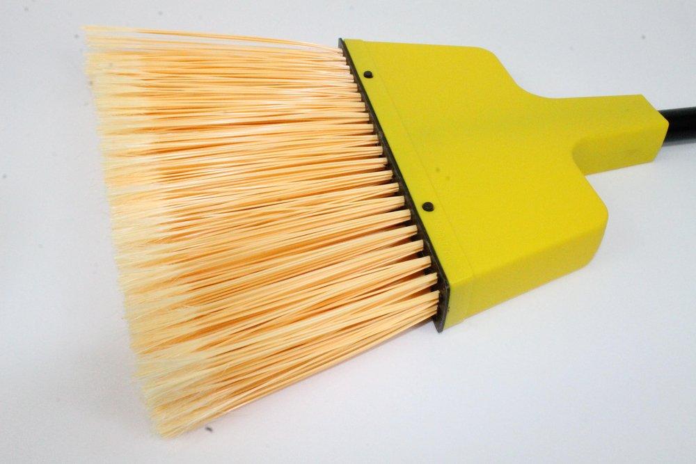 Abco Yellow 42 in. x 7/8 in. Angle Broom in Nylon and Black with Metal Handle 
