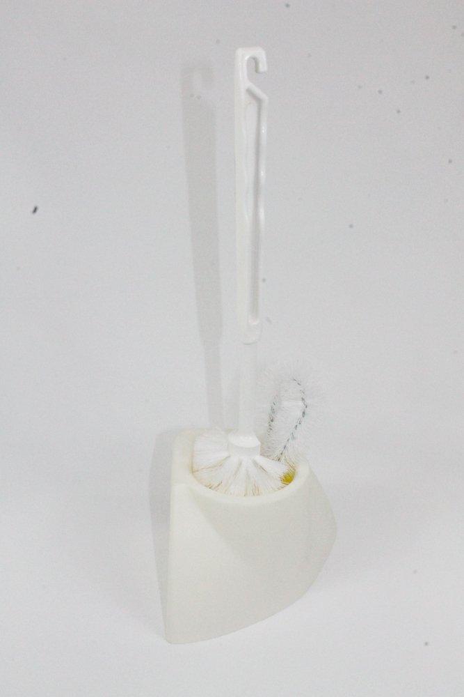 Abco White Polypropylene Toilet Bowl Brush with Holder 