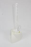 Abco White Polypropylene Toilet Bowl Brush with Holder 