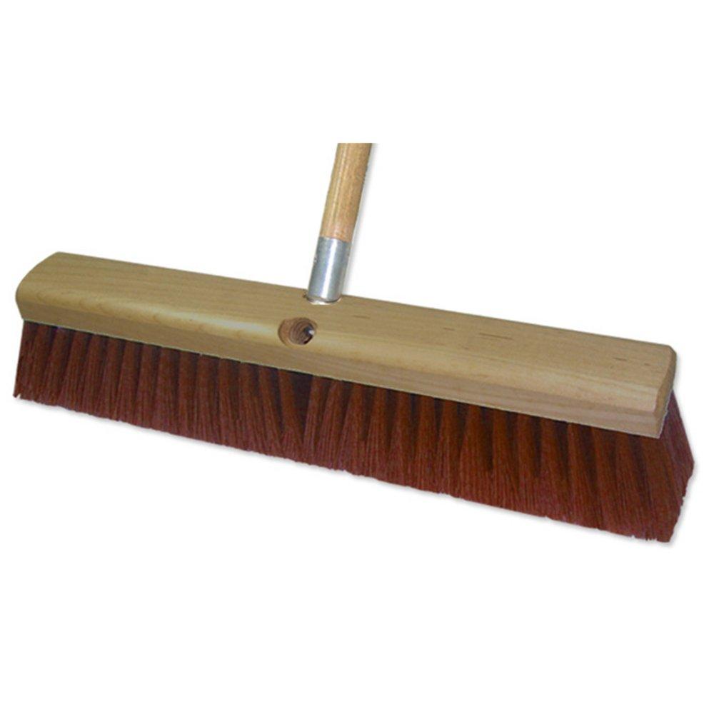 Abco Maroon 4 in. Wood and Palmyra Fiber Push Broom 