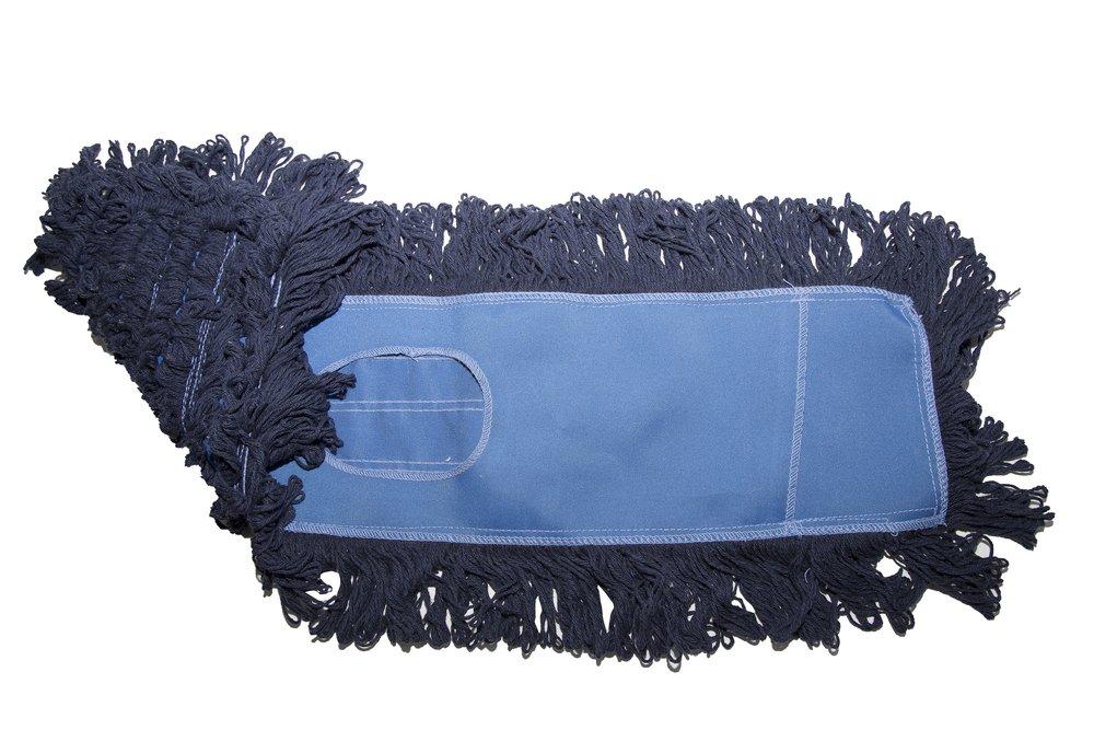 Abco Blue Denim and Yarn Looped End Tie-less Dust Mop 