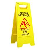 Abco Yellow Plastic Folding Wet Floor Sign