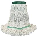 Cotton Blend, Synthetic and Rayon Loop-end Mop in White