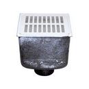 Zurn White 7-1/4 x 7-1/4 x 6 in. Floor Mount Cast Iron Floor Sink 