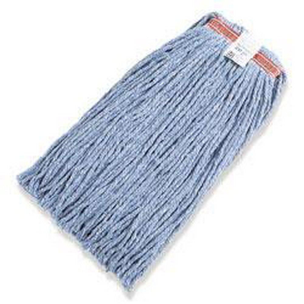 24 oz. Blended Cotton and Synthetic Cut End Narrow Band Mop in Blue (Pack of 3) 