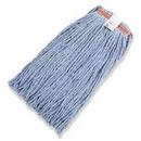 24 oz. Blended Cotton and Synthetic Cut End Narrow Band Mop in Blue (Pack of 3)