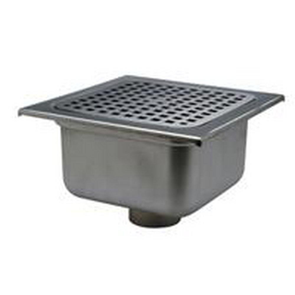 Zurn 9-5/8 x 9-5/8 x 6 in. Floor Mount Stainless Steel Floor Sink 
