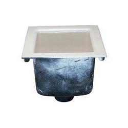 3 x 8-7/8 x 8-7/8 x 8 in. Floor Mount Cast Iron Floor Sink