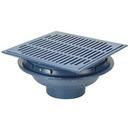 3 in. No Hub Cast Iron Prom Deck Drain with 14 in. Square Grate 