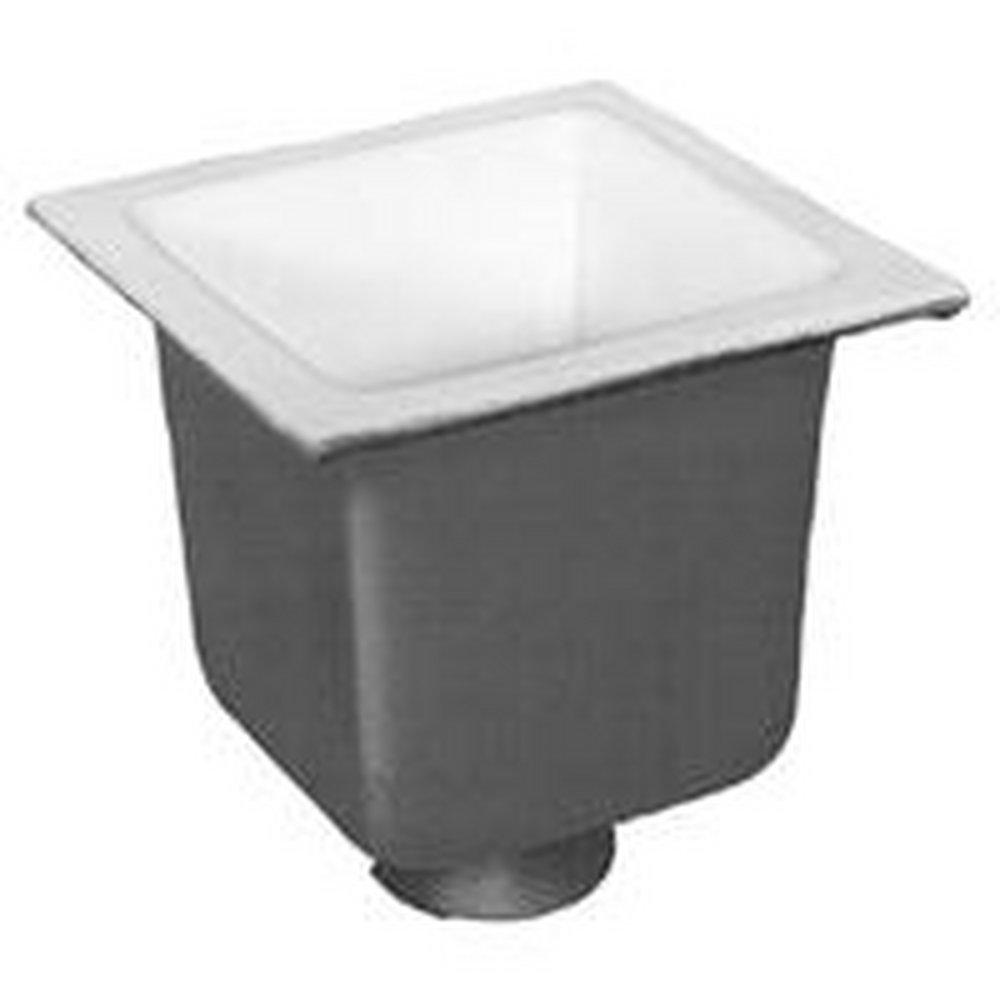 Zurn White 8-9/16 x 8-9/16 x 10 in. Floor Mount Cast Iron Floor Sink 