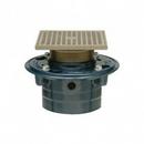 2 in. Neo-Loc Floor Drain with 5 in Square Nickel Adjustable Strainer and Trap Primer Connection 