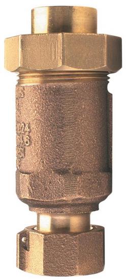 1-1/4 x 1 in. Female Meter Threaded x FNPT Bronze Dual Check Valve