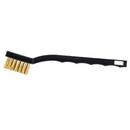 7-3/4 in. Plastic and Brass Bristle Toothbrush in Black