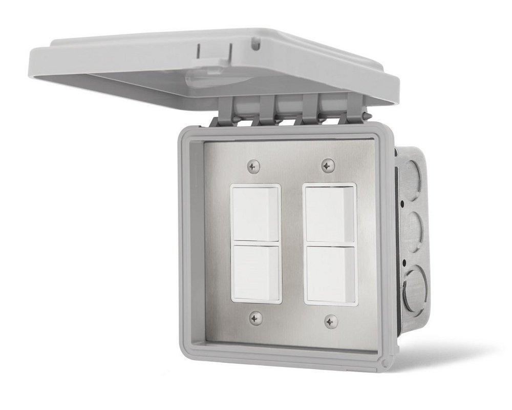 AEI Corporation Grey Plastic and Stainless Steel In-wall Switch Assembly 