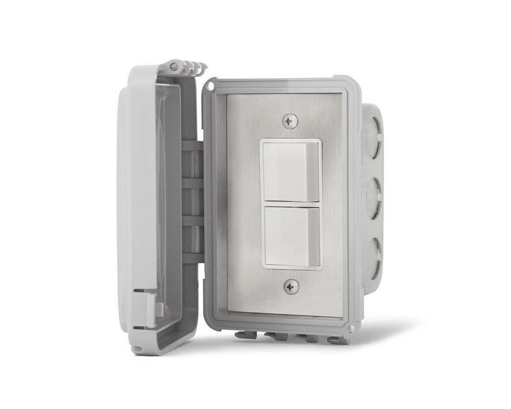 AEI Corporation Grey Plastic and Stainless Steel In-wall Switch Assembly 