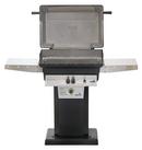 AEI Corporation Black Cordless Battery Ignition Gas Freestanding Grill with Timer and Two Side Shelve in Black 