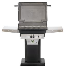 40000 BTU Cordless Battery Ignition Gas Freestanding Grill with Timer and Two Side Shelve in Black