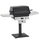 40000 BTU Cordless Battery Ignition Gas Freestanding Grill with Timer and Two Side Shelve in Black