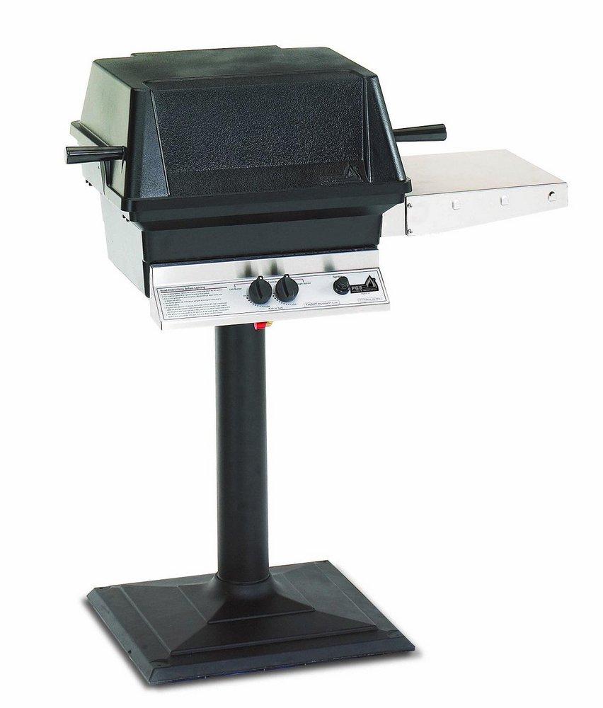 AEI Corporation Black 17 in. Electric Spark Freestanding Grill with Postal and Base for Natural Gas in Black 